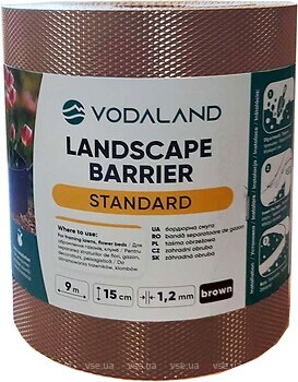 Фото Vodaland бордюрна стрічка Country Standard H150 9 м x 15 см, коричневий (8215-BN)