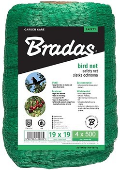 Фото Bradas захисна від птахів Bird Net рулон 4x500 м (19x19 мм)