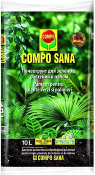 Фото Compo Торфосуміш Sana для зелених рослин і пальм 10 л (1431)