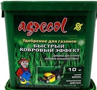 Фото Agrecol Добриво для газонів Швидкий килимовий ефект 10 кг
