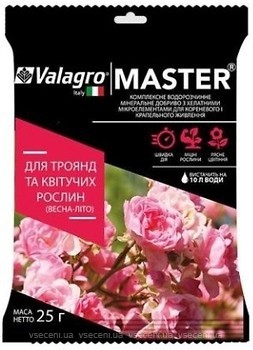 Фото Valagro Комплексне мінеральне добриво для троянд і квітучих Master 25 г