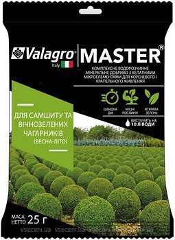 Фото Valagro Удобрение для самшита и вечнозеленых кустарников Master 25 г