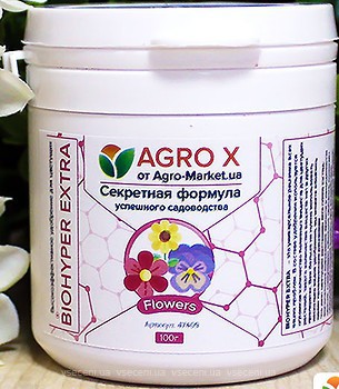 Фото Agro X Добриво Biohyper Extra для квітучих 100 г