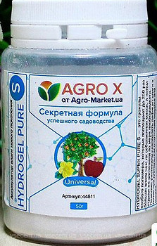 Фото Agro X Аккумулятор влаги Hudrogel Super Pure-S для обработки корней 50 г