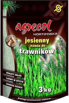Фото Agrecol Комплексне мінеральне добриво Hortifoska осіннє для газонів 3 кг