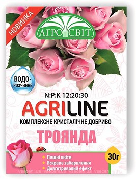 Фото Агросвіт Удобрение Agriline Роза 30 г