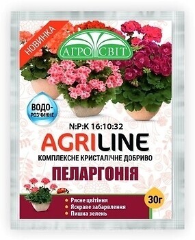 Фото Агросвіт Удобрение Agriline Пеларгония 30 г