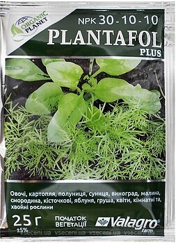 Фото Valagro Комплексне добриво для початку вегетації Plantafol NPK 30.10.10 25 г