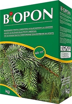 Фото Biopon Мінеральне добриво для хвойних рослин від пожовтіння 3 кг