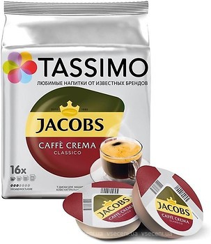 Фото Jacobs Tassimo Caffe Crema Classico XL в капсулах 16 шт