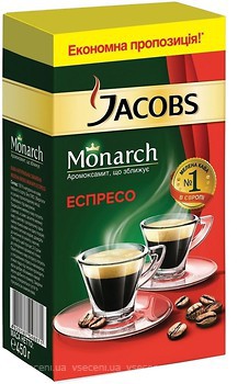 Фото Jacobs Monarch Espresso мелена 450 г
