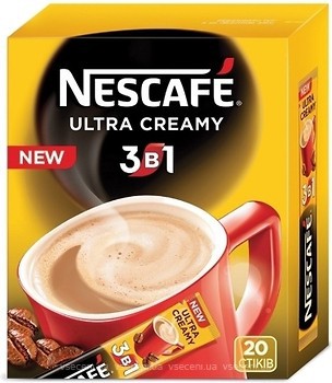 Фото Nescafe 3 в 1 Ultra Creamy розчинна 20 шт