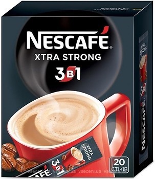 Фото Nescafe 3 в 1 Xtra Strong розчинна 20 шт