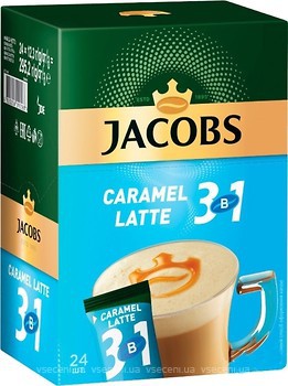 Фото Jacobs 3 в 1 Caramel Latte розчинна 24 шт