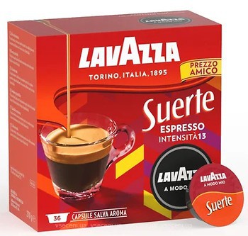 Фото Lavazza A Modo Mio Suerte в капсулах 36 шт