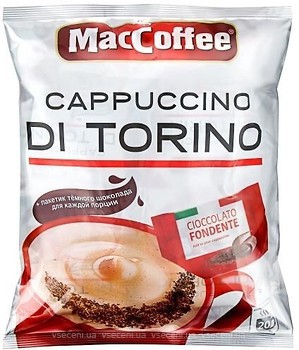 Фото MacCoffee 3 в 1 Cappuccino Di Torino з шоколадом розчинна 20 шт