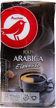 Фото Ашан 100% Arabica Espresso мелена 250 г