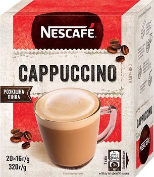 Фото Nescafe Cappuccino растворимый 20 шт
