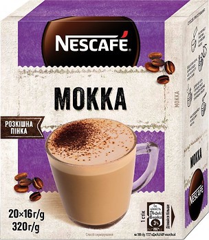 Фото Nescafe 3 в 1 Mokka розчинна 20x 16 г
