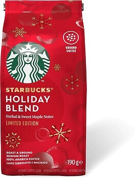 Фото Starbucks Holiday Blend мелена 190 г