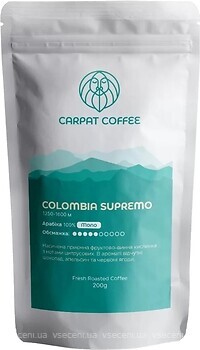 Фото Carpat Coffee Colombia Supremo в зернах 200 г