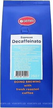 Фото Gemini Espresso Decaffeinato в зернах 250 г