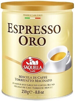 Фото Saquella Caffe Espresso Oro мелена 250 г