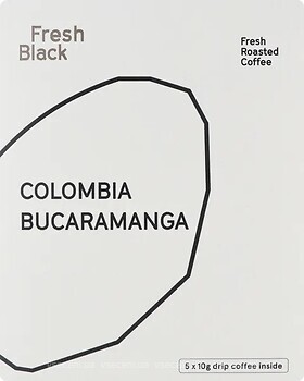 Фото Fresh Black Colombia Bucaramanga дріп-кава 5x 10 г