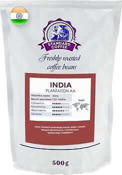 Фото Standard Coffee Індія Плантейшн АА 100% арабіка мелена 500 г