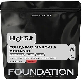 Фото Foundation High5 Гондурас Marcala Organic в зернах 250 г
