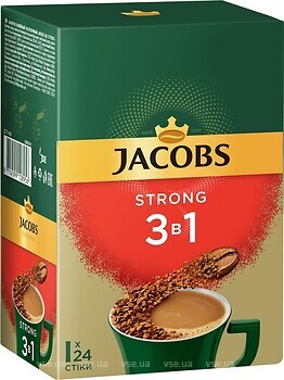 Фото Jacobs 3 в 1 Strong розчинна 24 шт