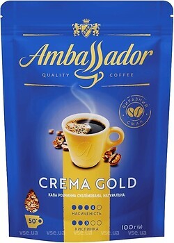 Фото Ambassador Crema Gold растворимый 100 г