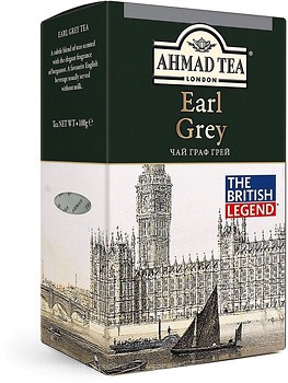 Фото Ahmad Tea Чай чорний середньолистовий Ерл Грей (картонна коробка) 100 г