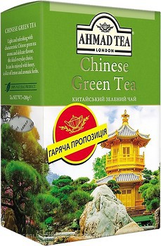 Фото Ahmad Tea Чай зелений середньолистовий Китайський (картонна коробка) 100 г
