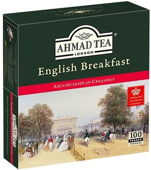 Фото Ahmad Tea Чай чорний пакетований Англійський до сніданку (картонна коробка) 100x2 г