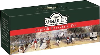 Фото Ahmad Tea Чай чорний пакетований Англійський до сніданку (картонна коробка) 25x2 г