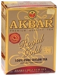 Фото Akbar Чай чорний крупнолистовий Royal Gold (картонна коробка) 80 г