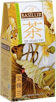 Фото Basilur Чай зелений крупнолистовий Китайська колекція Те Гуань Інь (картонна коробка) 100 г 71703