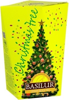 Фото Basilur Чай черный крупнолистовой Рождественская елка Желтая (картонная коробка) 85 г 71344
