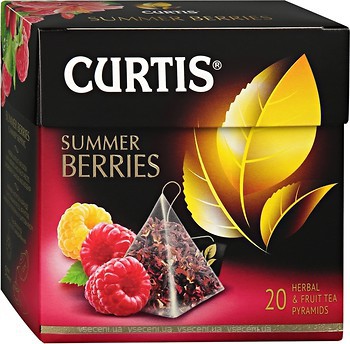 Фото Curtis Чай каркаде пакетований Summer Berries (картонна коробка) 20x1.7 г