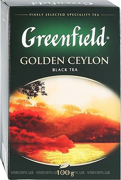Фото Greenfield Чай чорний крупнолистовий Golden Ceylon (картонна коробка) 100 г