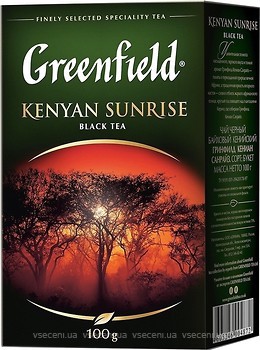 Фото Greenfield Чай чорний крупнолистовий Kenyan Sunrise (картонна коробка) 100 г