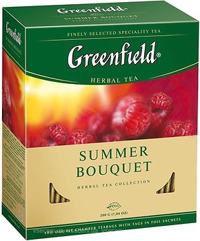 Фото Greenfield Чай каркаде пакетированный Summer Bouquet (картонная коробка) 100x2 г