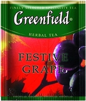 Фото Greenfield Чай каркаде пакетований Festive Grape (поліетиленовий пакет) 100x2 г