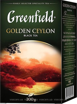 Фото Greenfield Чай чорний крупнолистовий Golden Ceylon (картонна коробка) 200 г