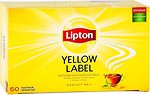 Фото Lipton Чай чорний пакетований Yellow Label (картонна коробка) 50x2 г