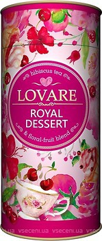 Фото Lovare Чай каркаде рассыпной Королевский десерт (картонный тубус) 80 г