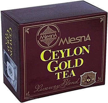 Фото Mlesna Чай чорний пакетований Цейлон Голд (картонна коробка) 100x2 г