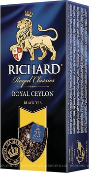 Фото Richard Чай черный пакетированный Royal Ceylon (картонная коробка) 25x2 г