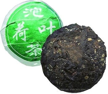 Фото Бриллиантовый Дракон Чай пуэр прессованный с лотосом (пакет из фольги) 100 г